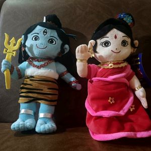 Lord Shiva & Parvati Soft Cute Plush Toy