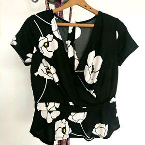 Black Floral Top