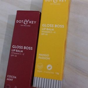 Combo Of 2 Dot & Key GLOSS BOSS Lip Balm