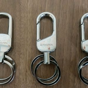 3 Pcs Stainless Steel Keychain