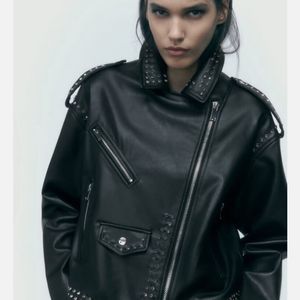 Zara Studded Leather Jacket