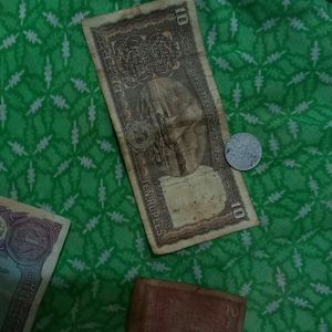 Combo Of Old Indian Notes And Coins