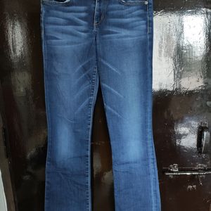 Slim Fit Mini Bootcut Jeans Low Rise