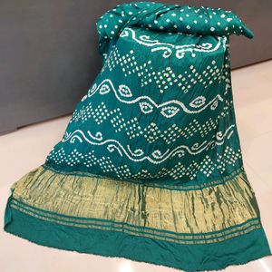 Gaji Silk Bandhej Saree