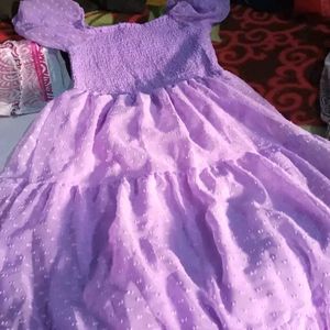 Stylish Fashionable Women Purple Frock