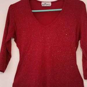 Shimmering Cherry Red Top