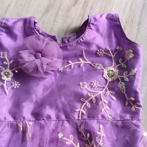 Purple 💜 Frock With Bow