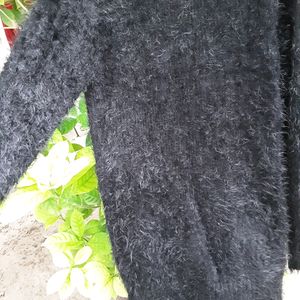 GOTHIC ⚫️ 🐈‍⬛️ BLACK SEQUIN Fur BODYCON DRESS 👗
