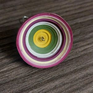 Rainbow Whirl Earrings (Handmade)