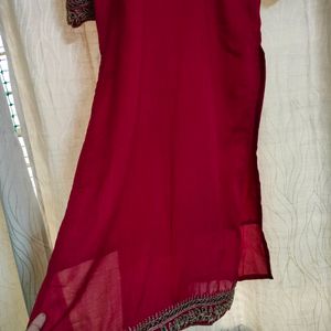 Red Straight Kurtha...Size L...