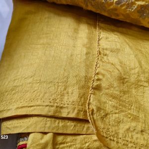 Yellow Red Pittan Work Silk Saree♥️✨️