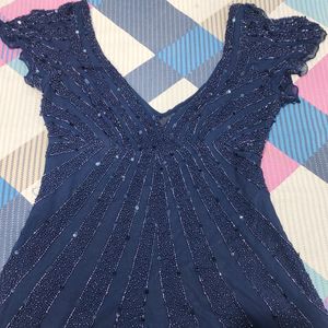 Blue Sequins Top