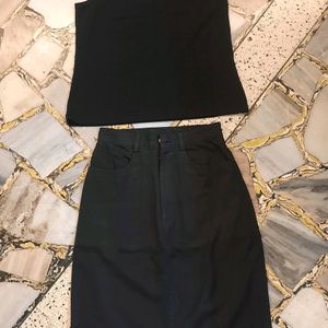 SKIRT WITH SPAGHETTI