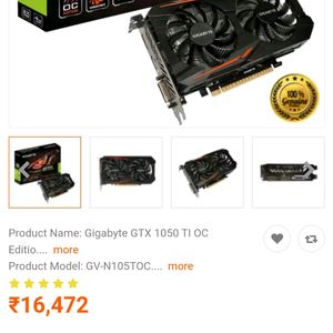 GIGABYTE GTX1050TI OC DUAL FAN EDITION