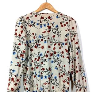 Cream Printed Top (Women)