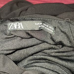 zara mini black halter backless dress