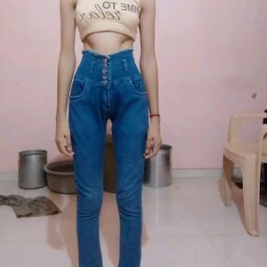 5 Button High Waisted Jeans