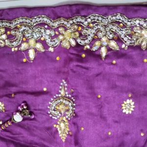 Lehnga Saree With Kurti & Peticot