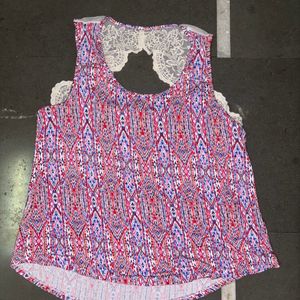 Multicolour Lace Summer Top