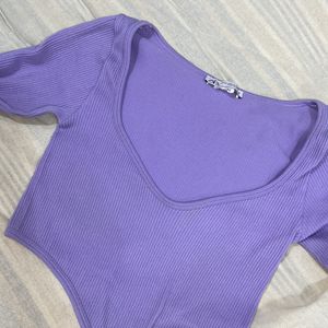 zara cute lavender crop top trendy