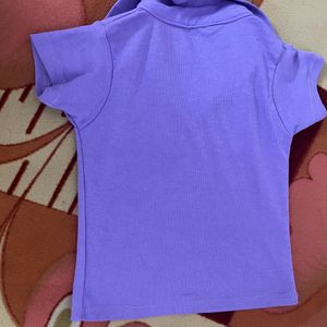 purple crop tshirt top