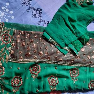 Heavy Worked Saree For Wedding.