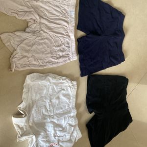 Shorts 4 Piece 2 White 1 Black  Blue