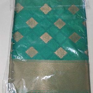 New Green Art Silk Saree