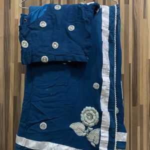 DUAL BLUE SHADE EXCLUSIVE SAREE