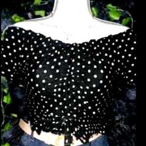 Black Crop Top For Women