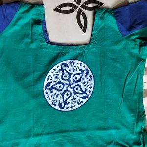 Blue Green Salwar Kurti