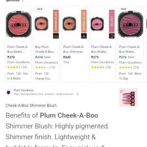 Plum Shimmer Blushers & Highlighter