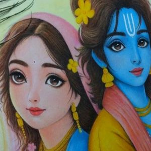 Radha Krishna Drawing