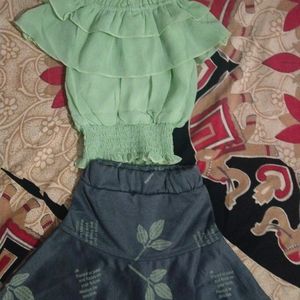 Baby Girl Top And Skirt
