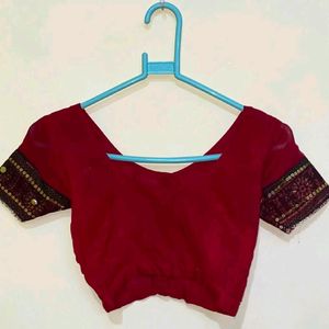 Maroon Sequence Saree