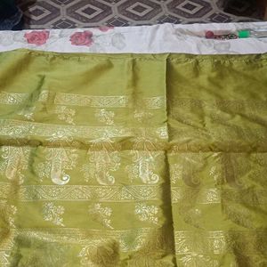 Pure Art Silk Zari Work Sari Without Blouse