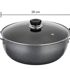 Non Stick Kadahi With Glass Lid