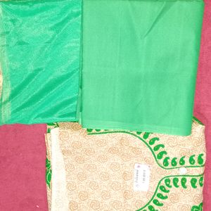 💚NEW NEVER USED GREEN COLOR 💚 &CREAM KURTA SET