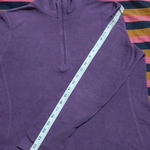 Violet color sweatshirt. Soft material.