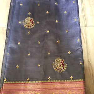 Pure Silk Saree🩵🦋