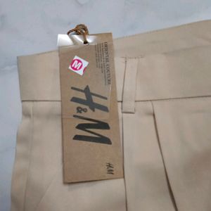 H&M Beige Straight Leg Formal Pants