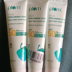 Plum Cica& Hyaluronic Acid Aqua Light Sunscreen