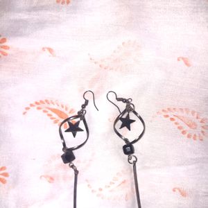 Simple Black Earring