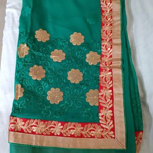 Saree Georgette With Blouse Piece