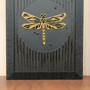 Modern Minimalistic Texture Wall Art- Dragonfly