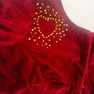 Maroon Colour Velvet Blouse