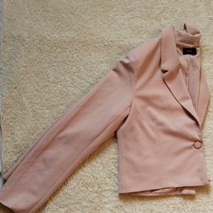 Baby Pink Cropped Blazer