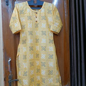 Bandhej Print Lime Yellow Colour