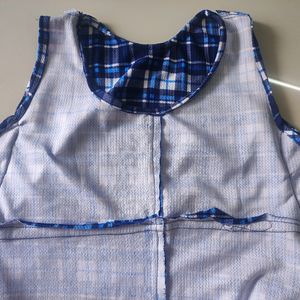 Blue Chex Girls  Top