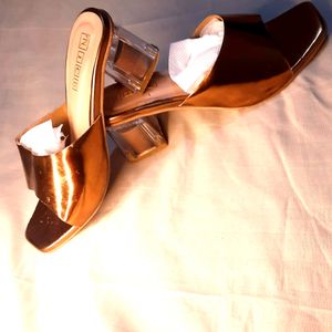 Beautiful Golden Heels For Women Just Like New